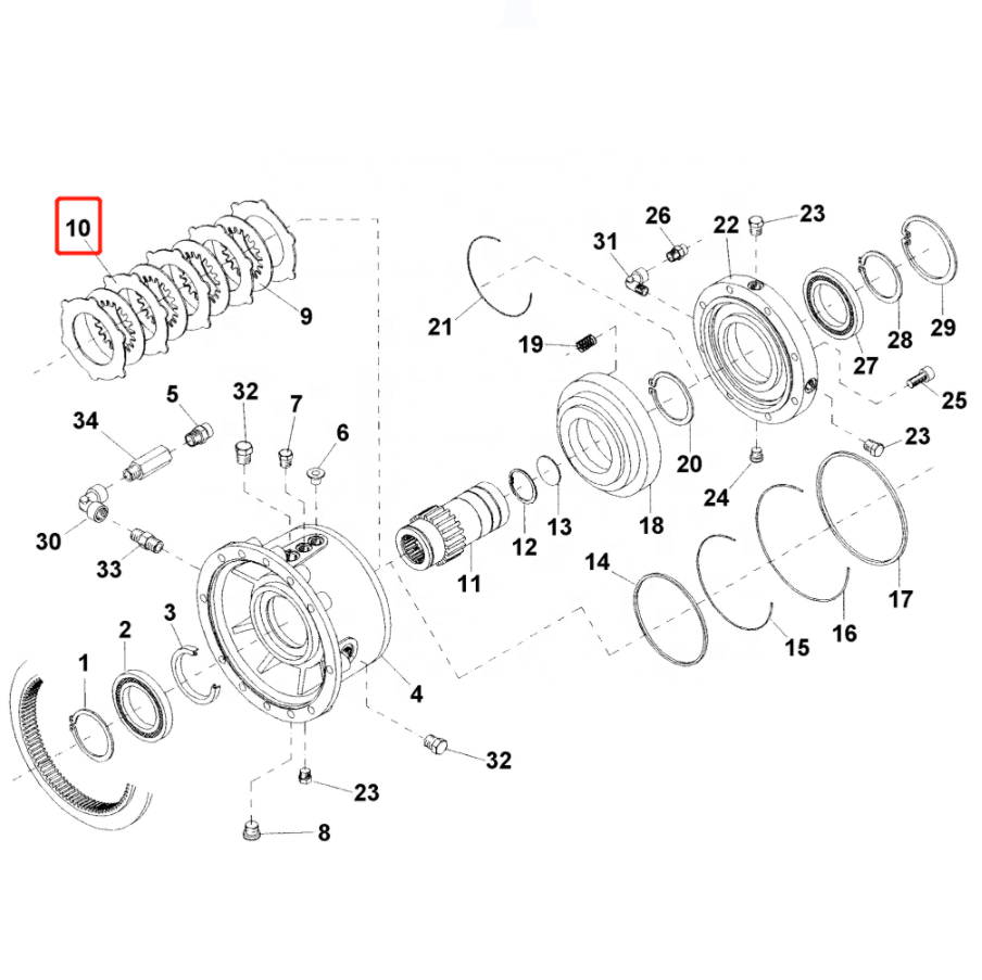 Reducer friction plate 923705. 0132 clutch outer disc for kalmar drd 420-450 container reach stacker parts 3 Reducer Friction Plate 923705.0132 Clutch Outer Disc For Kalmar Drd 420-450 Container Reach Stacker Parts - Image 2