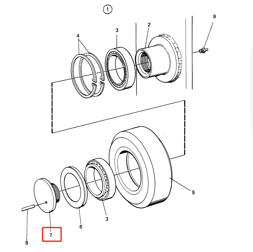 Mast wheel set screw roller bearing cover 339486. 0100 360153. 0400 for kalmar dce 80-100/45e container reach stacker spare parts 3 Mast Wheel Set Screw Roller Bearing Cover 339486.0100 360153.0400 For Kalmar Dce 80-100/45E Container Reach Stacker Spare Parts - Image 2