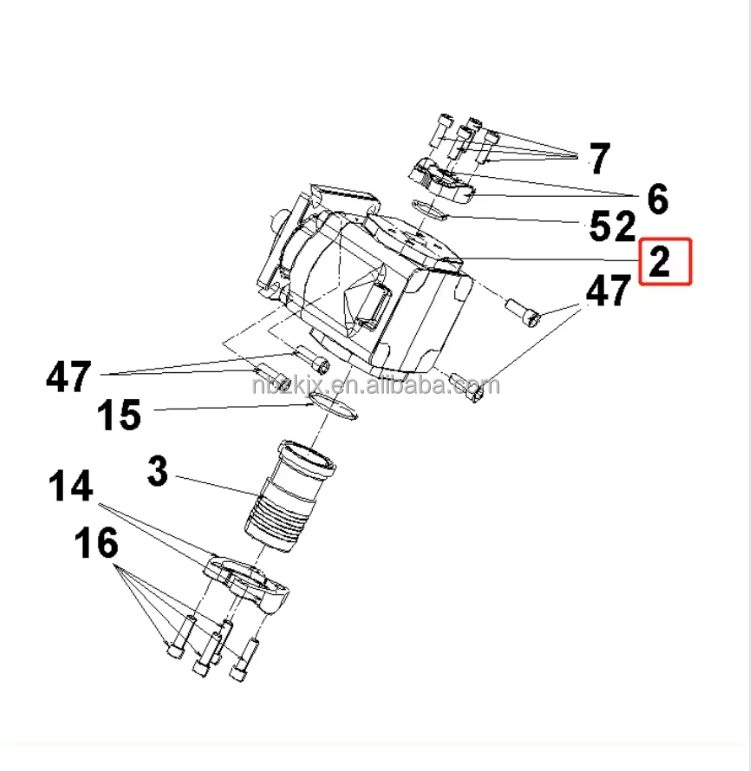 923142. 0036 kalmar dct 80 - 90 dct hydraulic main pump reach stacker crane spare parts 3 923142.0036 Kalmar Dct 80 - 90 Dct Hydraulic Main Pump Reach Stacker Crane Spare Parts - Image 2