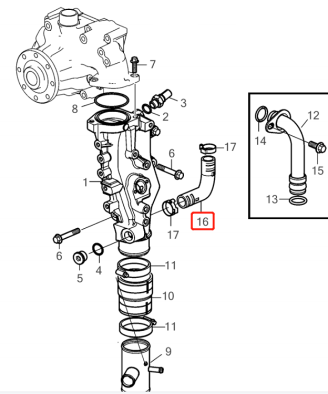 radiator coolant hose 924548.0156