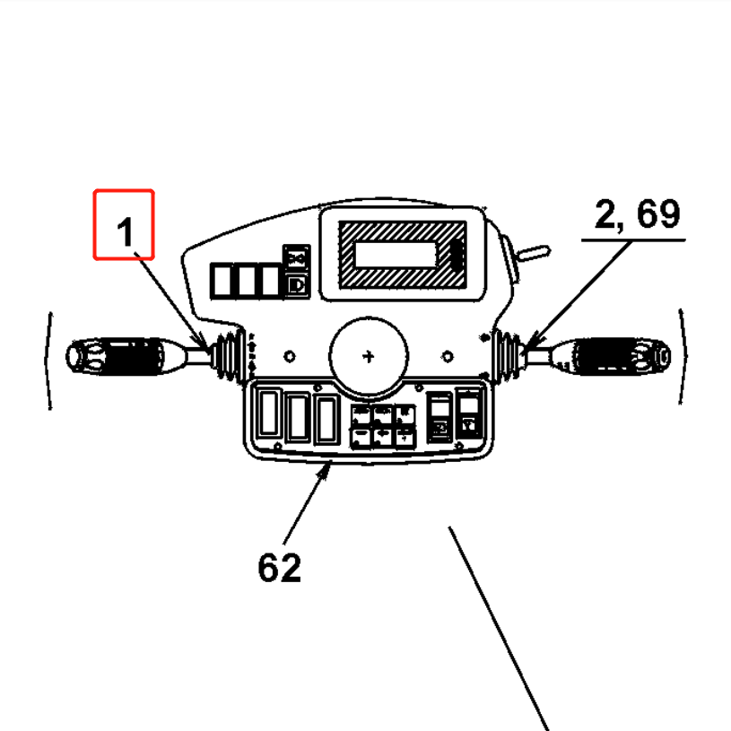 920476. 008 gear selector steering column shifter 202. 863 (with horn) for kalmar dce 80-100/45e container stacker crane spare parts 3 Steering Column Shift